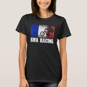 Camiseta Carreras BMX Sport Bandera Francia Motocross Bike