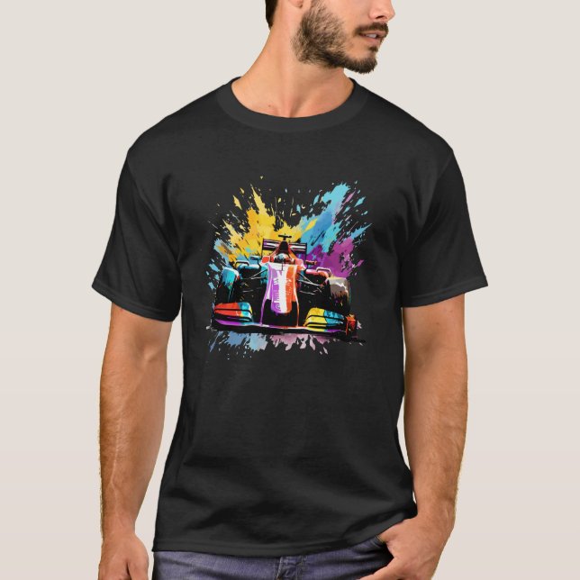 Camiseta Carreras Car Driver Splash Art Fórmula 1 F1 Car Co (Anverso)