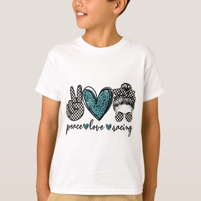 Camiseta Carreras de amor por la paz de las mujeres con una (Anverso)