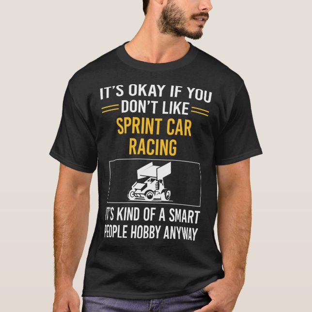 Camiseta Carreras de autos Smart People Sprint Car (Anverso)