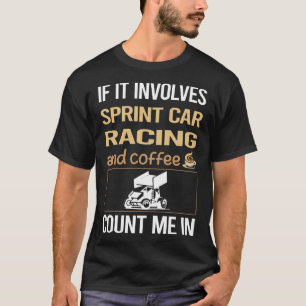 Camiseta Carreras de Autos Sprint Car Amor Café