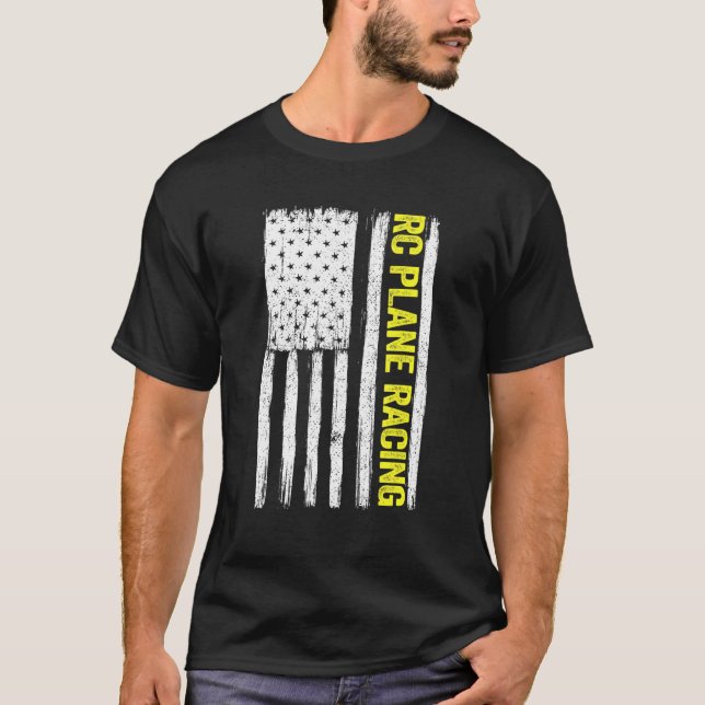 Camiseta Carreras De Avión Rc Bandera Estadounidense Radio  (Anverso)