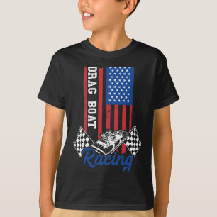 Camiseta Carreras de barcos de arrastre america bandera de