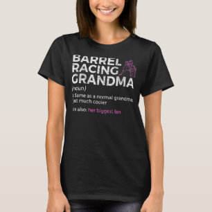 Camiseta Carreras de barril Abuela su mayor fanática Carrer