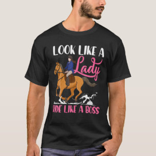 Camiseta Carreras de barril de caballo Rodeo Racer Gir