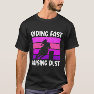 Camiseta Carreras de barril de rodeo de polvo de alta veloc