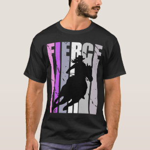 Camiseta Carreras de barril Fierce Cowgirl Gorra Chicas occ