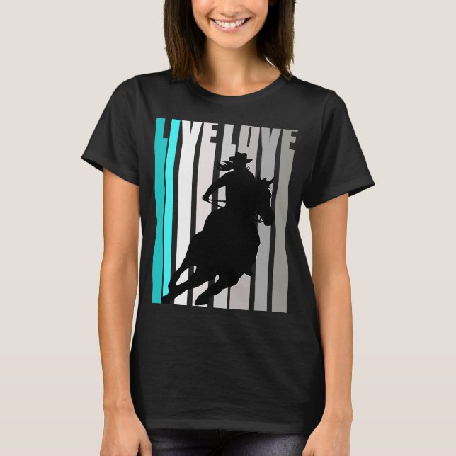 Camiseta Carreras de barril Fierce Cowgirl Gorra Tema occid (Anverso)