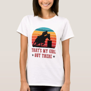 Camiseta Carreras de barril papá mamá es mi Chica