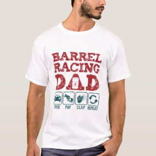Camiseta Carreras de barril papá unidad pato aplauso repeti