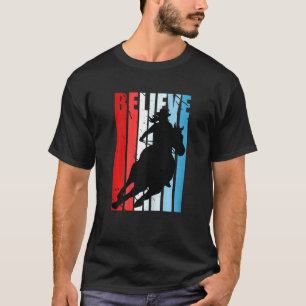 Camiseta Carreras de barril para mujeres Caballo montado Cu