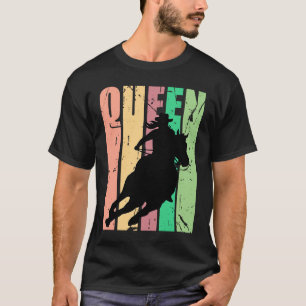 Camiseta Carreras de barril Reina Rodeo Mujeres Vaqueras Re