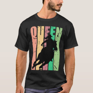 Camiseta Carreras de barril Reina Rodeo Mujeres Vaqueras Re