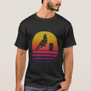 Camiseta Carreras de barril Retro Vintage Sunset Old School