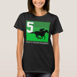 Camiseta Carreras de caballo 5 Ropa de albarda número cinco