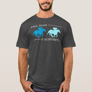 Camiseta Carreras de caballos Del Mar California Larga Mang