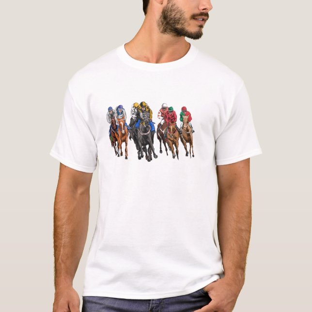 Camiseta Carreras de caballos divertida Jockey Racer Derby  (Anverso)