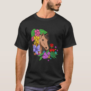 Camiseta Carreras de caballos Riding Lover Flowers Barn Ecu