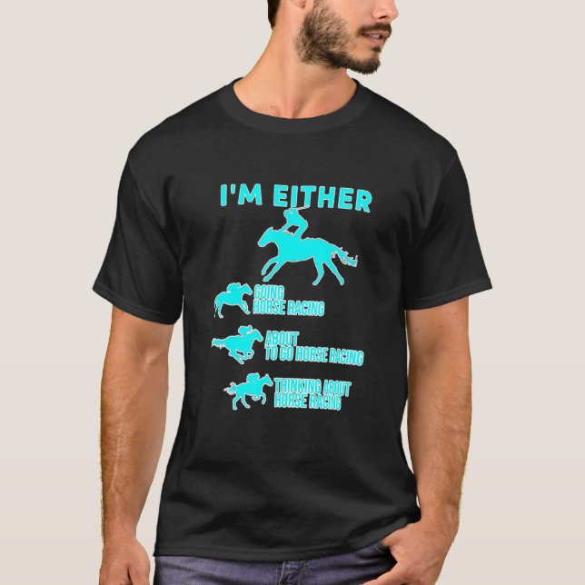 Camiseta Carreras De Caballos Todo El Día Caballos Race Tra (Anverso)