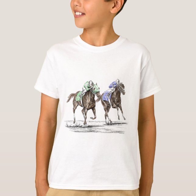 Camiseta Carreras de caballos tosados (Anverso)