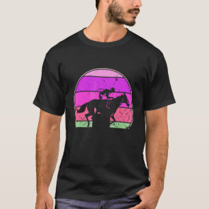 Camiseta Carreras de caballos Vintage Retro Sunset