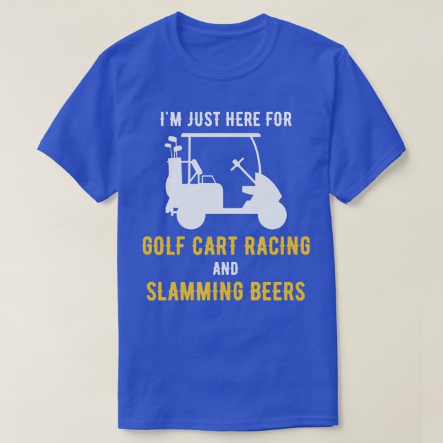 Camiseta Carreras de carrito de golf y cervezas para golpea (Diseño del anverso)