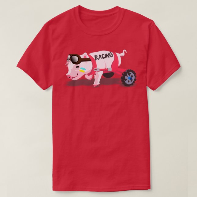 Camiseta Carreras de cerdo (Diseño del anverso)