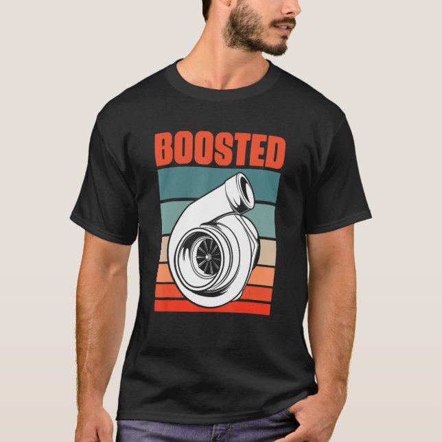 Camiseta Carreras de coche con motor Turbo Car Boosted (Anverso)