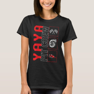 Camiseta Carreras de coches de la tripulación Yaya Racecar