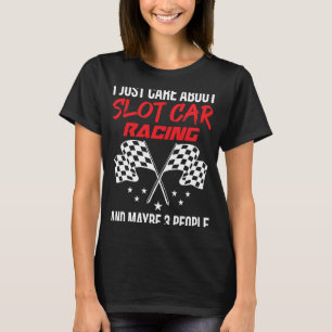 Camiseta Carreras de coches de ranura y 3 personas