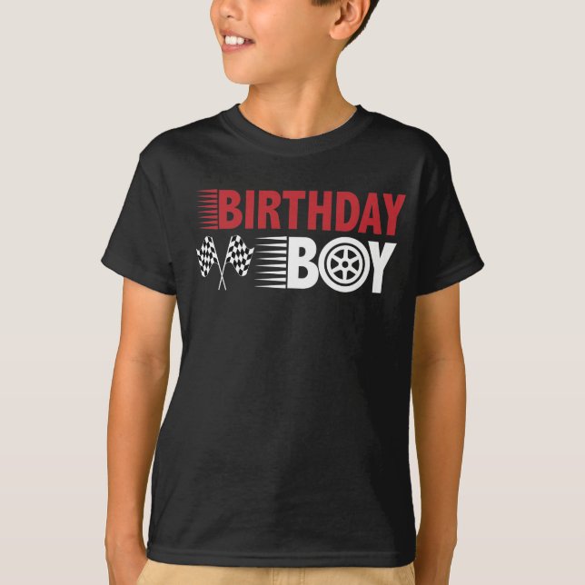 Camiseta Carreras de cumpleaños fiesta de cumpleaños temáti (Anverso)