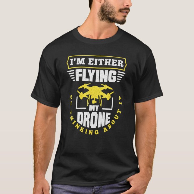 Camiseta Carreras De Drones Fpv Drone Quadcopter Drone Vola (Anverso)