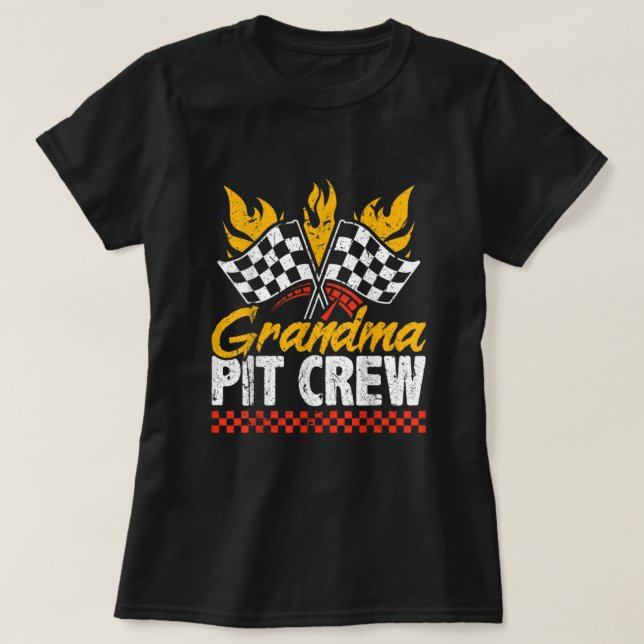 Camiseta Carreras de Fiesta temática de autos de la abuela  (Diseño del anverso)