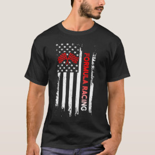 Camiseta Carreras de fórmula Bandera estadounidense Fin de