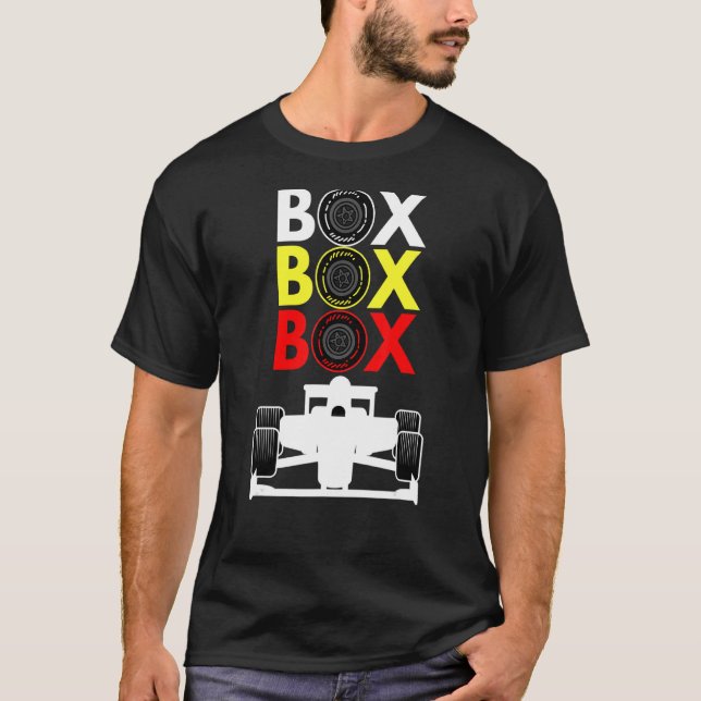 Camiseta Carreras de Fórmula Caja Caja Caja Caja Caja Caja  (Anverso)