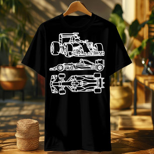 Camiseta Carreras de Fórmula Coche Silhouette Regalos mecán