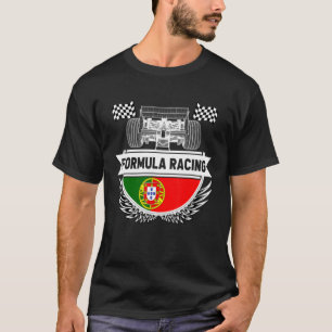 Camiseta Carreras de Fórmula de Bandera de Portugal de Carr