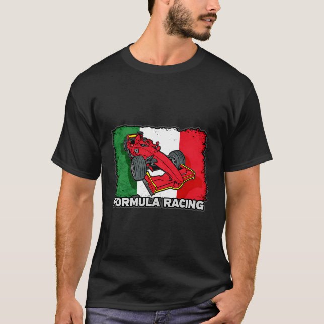 Camiseta Carreras de fórmula de italiano (Anverso)