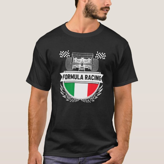 Camiseta Carreras de Fórmula de la Bandera de Italia de Emi (Anverso)