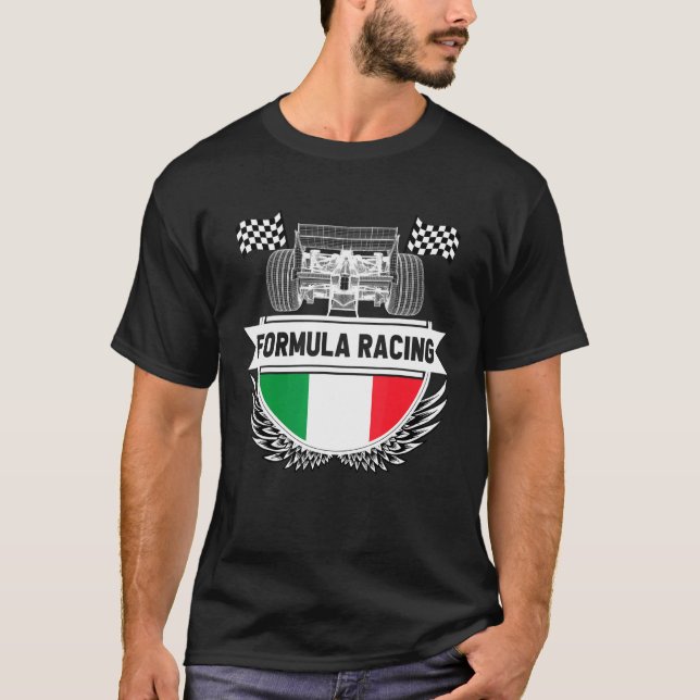 Camiseta Carreras de Fórmula de la Bandera de Italia de Emi (Anverso)