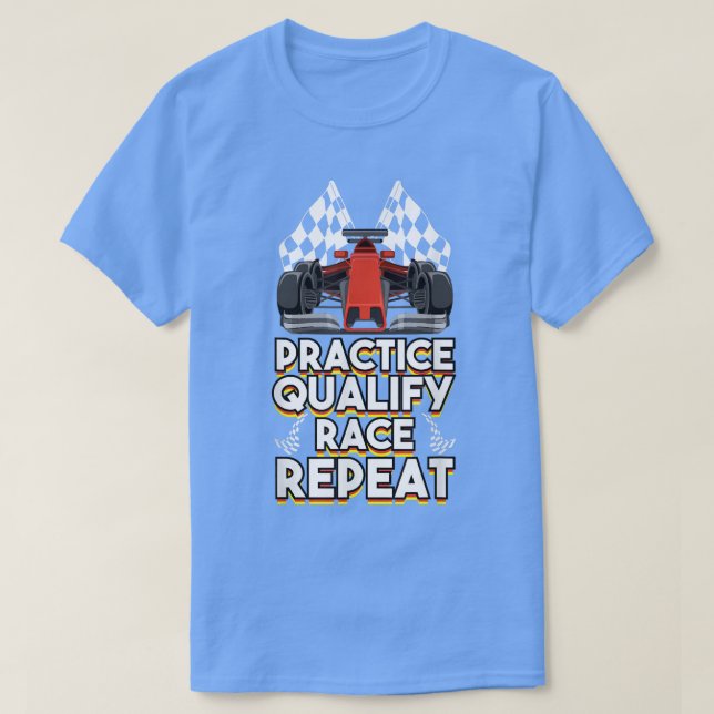 Camiseta Carreras de Fórmula de Ruedas Abierta Práctica de  (Diseño del anverso)