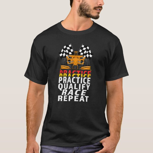 Camiseta Carreras de Fórmula de Ruedas Abierta Práctica de  (Anverso)