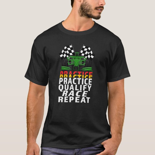 Camiseta Carreras de Fórmula de Ruedas Abierta Práctica de  (Anverso)