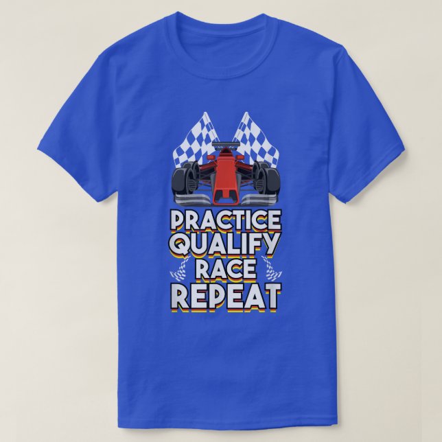 Camiseta Carreras de Fórmula de Ruedas Abierta Práctica de  (Diseño del anverso)