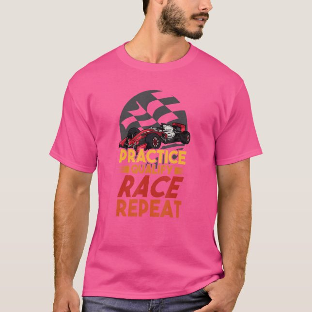 Camiseta Carreras de Fórmula de Ruedas Abierta Práctica de  (Anverso)