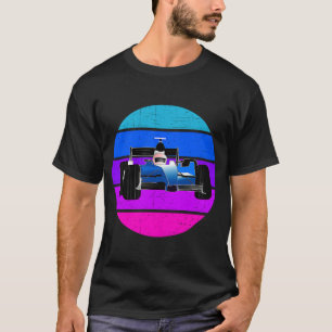 Camiseta Carreras De Fórmula Retro Vintage Sunset Para Muje