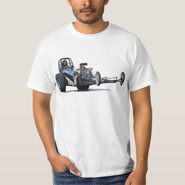 Camiseta Carreras de fricción y vintage Dragsters (Anverso)