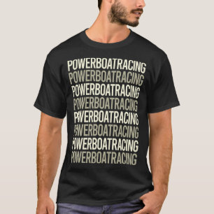 Camiseta Carreras de lancha motora de texto blanco
