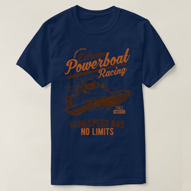 Camiseta Carreras de lancha motora extrema (Diseño del anverso)