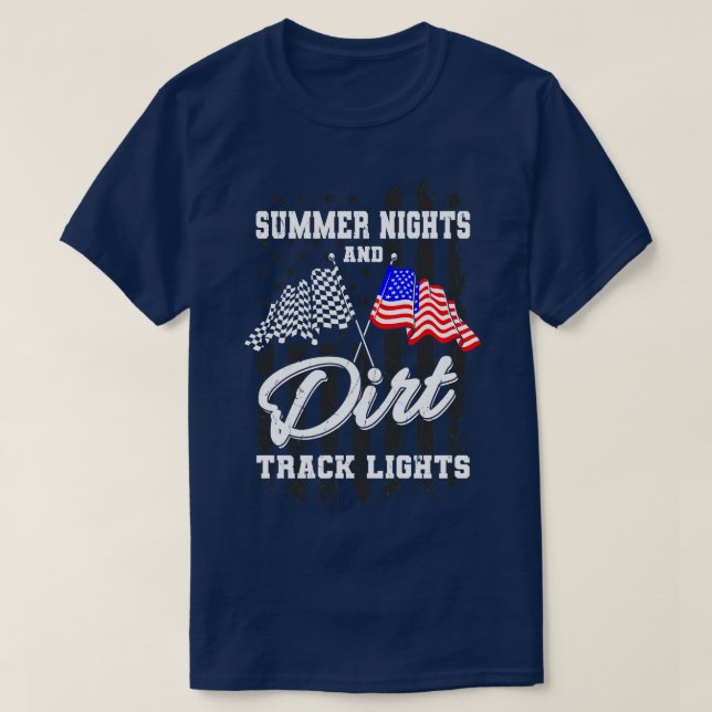 Camiseta Carreras de las luces de pista de suciedad de las  (Diseño del anverso)